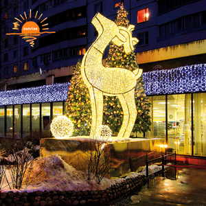 Motivo LED festivo Espectáculo <span class=keywords><strong>iluminado</strong></span> LED gigante Decoración iluminada <span class=keywords><strong>Reno</strong></span> de Navidad LED brillante para exteriores - Product Image 2