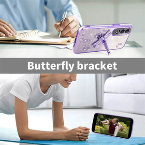 Housse de téléphone Dragonfly Flower Design Chrome Gradient Glitter Housse de téléphone pour <span class=keywords><strong>Oneplus</strong></span> 15/ACE5/Nord5/ACE5Pro/N10/13R/13 Mobile Cover - Product Image 6