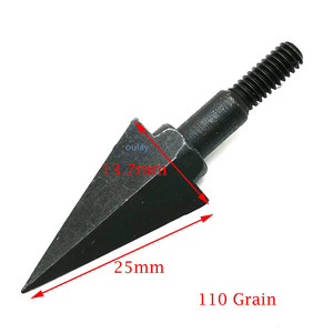 Bắn cung mũi tên broadheads trục đầu điểm 110 hạt broadheads cho mũi tên dovetail nhỏ liễu lá đuôi lời khuyên - Product Image 2