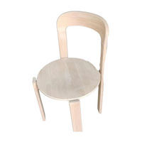 Chaise de style Rey minimaliste nordique, chaise de salle à manger en plastique bleu clair, design empilable, chaise d'appoint moderne et durable de style rétro pour la maison