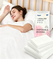 Ensemble de literie jetable hypoallergénique stérilisé EO, 3 pièces, draps de lit doux non tissés pour hôtel, voyage, autres services