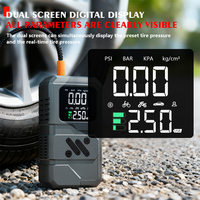 Démarreur portable 4-en-1 ABS pour voiture, booster de batterie, batterie externe 8000 mAh, pompe à air pour pneus, manomètre numérique, éclairage d'urgence