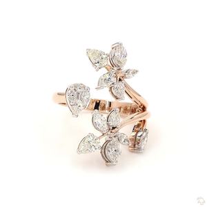 Impresionante Anillo de Oro con Diamantes para Mujer, Elegante y Lujoso, Regalo de Compromiso o Boda, Joyería Fina, Brillo Premium - Product Image 3