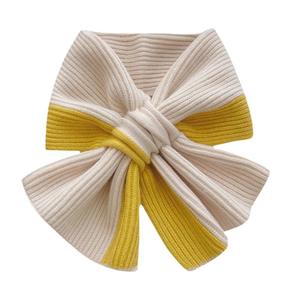 Bufanda japonesa para mujer, cuello corto de punto cruzado para otoño e invierno, versión coreana, Color de retazos, cuello cálido para invierno - Product Image 6