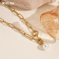 Collier en alliage avec perles d'imitation style européen et américain, chaîne à maillons tendance, pendentif clavicule hip-hop, ambre, vente chaude