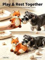 Jouets pour animaux de compagnie : Adorables jouets doux pour chiots, animaux en peluche renard avec papier froissé et couineur BB, jouets en peluche pour animaux de compagnie en gros