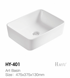 อ่างล้างมือเซรามิกทรงสี่เหลี่ยมแบบทันสมัยอ่างล้างมือสุขภัณฑ์ทำความสะอาดง่ายสำหรับห้องน้ำอ่างล้างจาน - Product Image 5