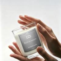 Bougie parfumée en verre personnalisée de luxe 50g, bougie en cire de soja naturelle en gros pour la décoration de la maison et les coffrets cadeaux