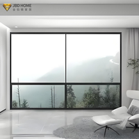 Fenêtre coulissante horizontale en alliage d'aluminium certifiée NFRC avec moustiquaire en acier inoxydable, rupture de pont thermique et verre Low-E pour usage extérieur moderne