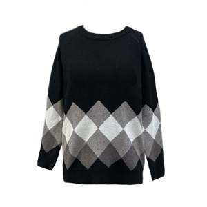 <b>Argyle</b> Color Block <b>Sweater</b> Multicolor Women's <b>Sweaters</b> - Product Image 4