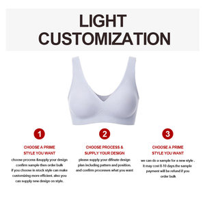 Nuevo Estilo, Color Personalizado, Sujetadores Deportivos Transpirables, Ecológicos, Sujetador Sin Costuras para Mujer, Ropa Interior de Spandex y Nailon, Talla Grande, Sujetador Sin Varillas - Product Image 2