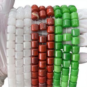 Cuentas Sueltas de Ágata de Cristal Natural Multicolor Cilíndricas Grandes de 10x10mm en Tubo para Fabricación de Joyería DIY - Product Image 3