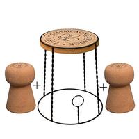 Tabouret en liège Champagne, chaise décorative, meubles en liège pour cave à vin, chaises de salon, canapé, chaise, table basse