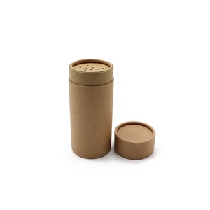 Tube en carton rond biodégradable avec logo personnalisé imprimé, emballage en tube de papier pour sel, sucre, poivre, assaisonnements de cuisine - Product Image 5