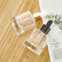 Flacon compte-gouttes de luxe personnalisé en verre dépoli rose de 30 ml pour sérum visage ou huile essentielle, avec épaule plate et boîte