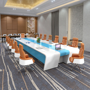 Tùy chỉnh phong cách mới nướng sơn thủ công Bàn hội nghị hiện đại 6m lớn phòng họp bảng E1 lớp gỗ Bàn hội nghị - Product Image 5