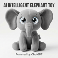 TAHATH AL102 Elefante de Peluche Inteligente con IA - Búsqueda en Línea en Tiempo Real, Más de 60 Idiomas, Para Todas las Edades, MOQ Bajo, OEM/ODM Disponible