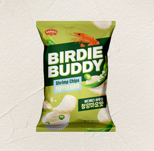 BIRDIE BUDDY Chips de Camarón Sabor Picante Cheongyang Mayo en Bolsa, Crujientes, Paquete Familiar, Venta al por Mayor, Pedido a Granel - Product Image 1