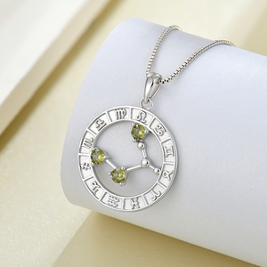 925 plata esterlina 12 diseños estrella signo collar astrología colorido CZs <span class=keywords><strong>personalizado</strong></span> horóscopo Collar para mujeres 2025 - Product Image 4