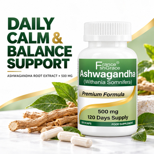 Complément d'Ashwagandha Shecome à haute puissance, favorise la qualité du sommeil, 120 capsules de racine d'Ashwagandha pour adultes - Product Image 3
