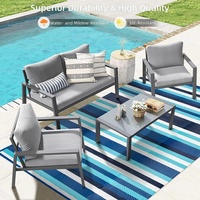Tapis de camping personnalisé pour camping-car, en PP tissé, résistant aux plis et à l'humidité, pour jardins, cours et pelouses