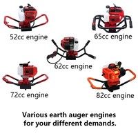 Tmaxtool 62cc Tarière thermique à essence pour le jardinage et le forage de trous dans le sol