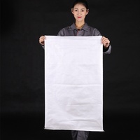 Sac en PP tissé blanc recyclé de 25 kg et 50 kg pour emballage OEM – Sacs pour sable, ciment, farine, riz, engrais, aliments et aliments pour animaux