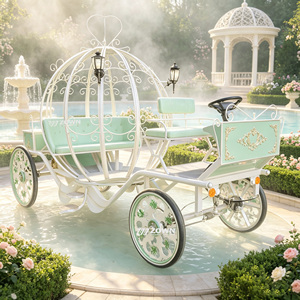 Chariot de Cendrillon Royal Européen Vintage, Détails Faits Main, pour Séance Photo de Mariage en Extérieur, Accessoire - Product Image 1