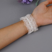 2023 mariage dentelle accessoires Double maille manches jupe robe dentelle drapé élastique Triple couche mousseline de soie pour vêtement