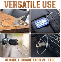 Porte-clés en câble d'acier inoxydable 316, robuste, résistant à la rouille, pour le camping et la pêche en plein air