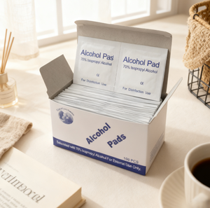 Tisu Basah Premium 75% Alkohol Etil untuk Penggunaan Luar Ruangan, Bantalan & Kapas Alkohol Premium - Product Image 4