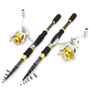 Ensemble de canne à pêche Searcher Lure 2,1 m en fibre de carbone, kit de pêche rétractable avec moulinet et accessoires pour la pêche en eau douce - Product Image 5