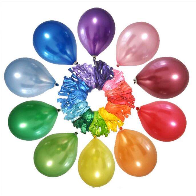 10-Inch 200pcs Pearlescent Thickened Latex Balloons Weddings Holidays Occasions Christmas Halloween Graduation New Year Easter