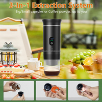 Machine à expresso portable multifonctionnelle et auto-chauffante Chargement USB Outdoor Camping Hiking Capsules Ground Coffee Maker Mixer