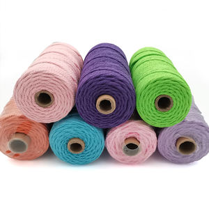 2026 nuevo KJ Okay Cordón <span class=keywords><strong>de</strong></span> macramé 3mm 4 hebras cuerda <span class=keywords><strong>de</strong></span> algodón <span class=keywords><strong>de</strong></span> colores para DIY tapiz bolsa <span class=keywords><strong>de</strong></span> cuerda trenzado personalizado artesanía Natural trenzada - Product Image 4