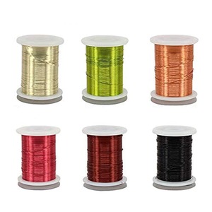 6 couleurs non ternissant 0.2mm Ultra <span class=keywords><strong>fil</strong></span> de cuivre 18m longueur 102g poids Super réaliste matériel de montage de mouches excellent choix pêche - Product Image 1
