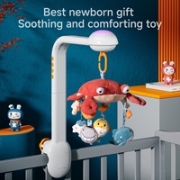 Mobile musical pour bébé Tumama, jouet de lit pour enfants, cloche de lit en plastique, mobile suspendu pour berceau avec projecteur, jouets pour bébé