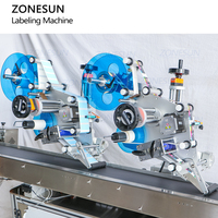 ZONESUN ZS-TB831B Haute Précision Autocollant Pet Canettes Étiqueteuse Sur Boîtes Prix Automatique Pour Plat En Plastique Bouteilles