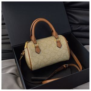 Sac à main pour femme de marque de luxe, en forme de coussin, doublure en polyester, imprimé géométrique décontracté, fermeture éclair durable - Product Image 3