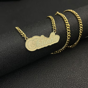Collana con Nome Personalizzato, Placcata in Oro 18k, Incisione 3D, Regalo di Compleanno per Amici - Product Image 3