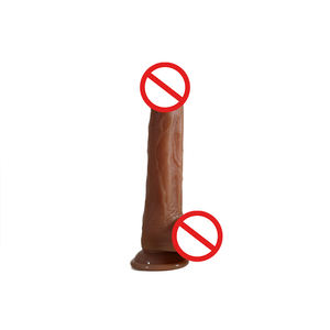 Molde de silicona líquida natural para dildo grande, juguete sexual anal gay realista con ventosa y vibración telescópica inalámbrica para mujer - Product Image 3