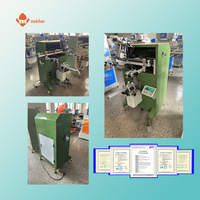 Máquina de Serigrafía Cilíndrica Semiautomática Controlada por PLC para Botellas, Vasos de Plástico, Tubos, Impresoras de Tarjetas, Alta Precisión