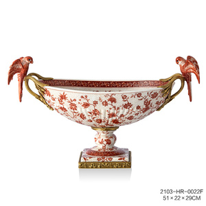 Ensemble de vases décoratifs pour la maison en porcelaine blanche de luxe Reproduction d'antiquités à la main <span class=keywords><strong>Vase</strong></span> de table de peinture classique en céramique en gros - Product Image 6