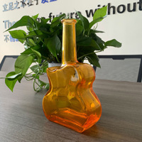 Botol Kaca Bentuk Biola Mewah Kreatif 700ml 750ml untuk Minuman Keras Whisky