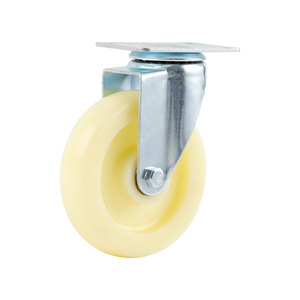 Medium Sized Swivel Caster 75 100 125mm Beige PP Wheel Industrial Furniture Office Chair Casters Dual Bearings Durable - Product Image 2