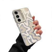 Coque de téléphone personnalisée noire à effet ondulé pour Samsung A56 A55 A54 A53 A52 A36 A35 A34 A33 A32 A26 A23 A16 A15, coque arrière antichoc