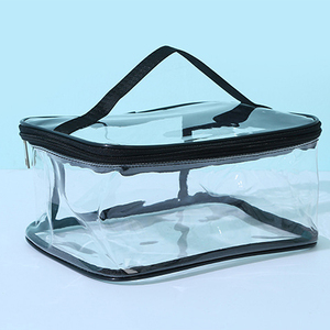 Custom Logo Print Clear Cosmetic <b>Makeup</b> Small Black PVC <b>Makeup</b> <b>Bag</b>, PVC Clear Plastic <b>Brush</b> <b>Makeup</b> <b>Bag</b> - Product Image 1