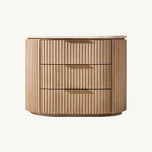 Wooden <strong>Bedside</strong> <strong>Table</strong> Elegant Solid Wood French Nightstands with <strong>Drawers</strong> for Bedroom Living Room Hotel or Home Bar - Product Image 6