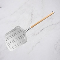 Pelle à pizza détachable avec manche en bois, construction en aluminium, logo personnalisé, antidérapante, compatible lave-vaisselle, pour le transfert de pâte et la cuisson au four