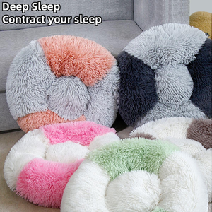 Lit pour chat en fourrure synthétique super douce et longue, écologique, pour l'hiver, pour chats, chiens, petits animaux, luxueux, rembourré d'éponge - Product Image 3